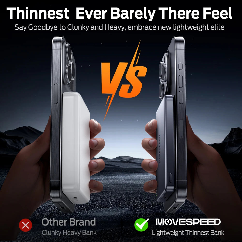 MOVESPEED S10 Slim Magnetic Power Bank 10000mAh PD20W MagSafe
