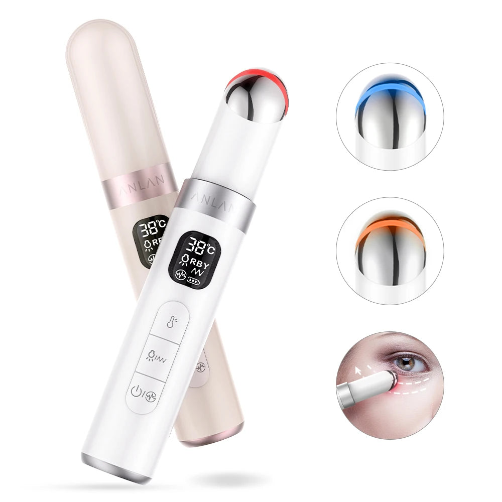 ANLAN Electric Eye Massager for Dark Circles and Eye Bags with Vibration and Heat Therapy - Limetastore