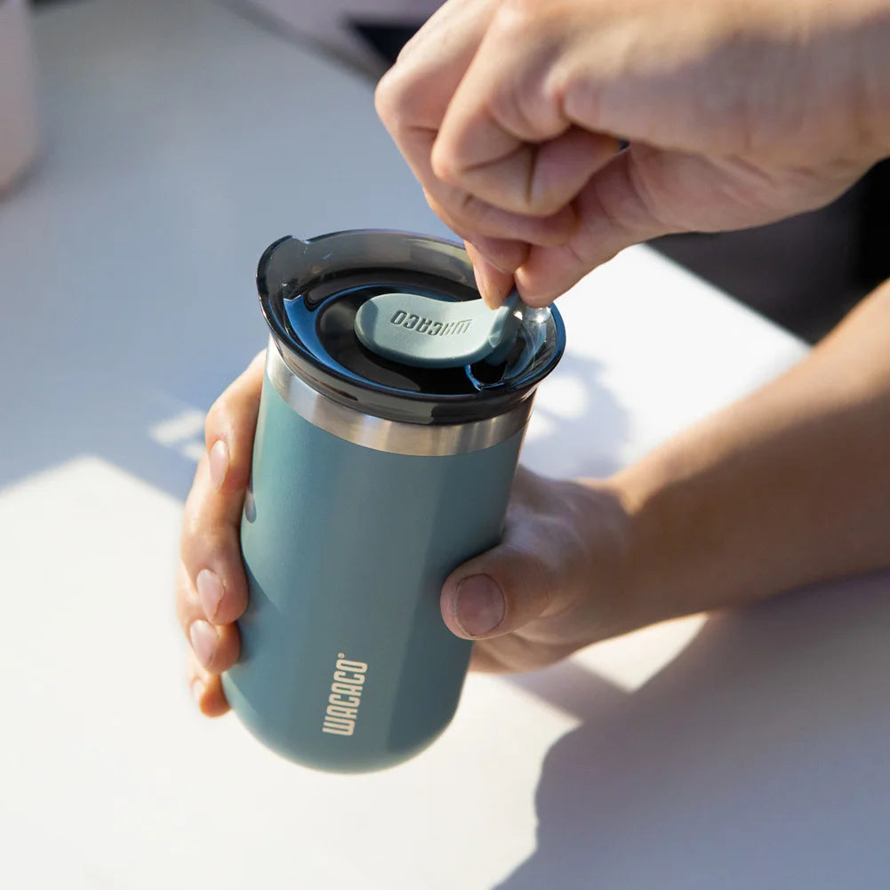 Wacaco Octaroma Vacuum Insulated Coffee Mug – Double-Wall Stainless Steel Travel Tumbler with Leak-Proof Lid, 6oz / 10oz / 15oz Thermal Cup