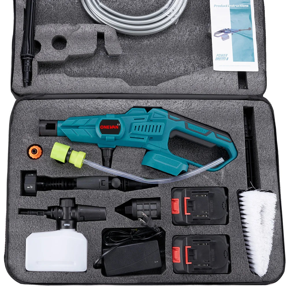 ONEVAN 3500W 200Bar Brushless High‑Pressure Washer Gun | 6‑in‑1 Cordless Car & Garden Cleaner