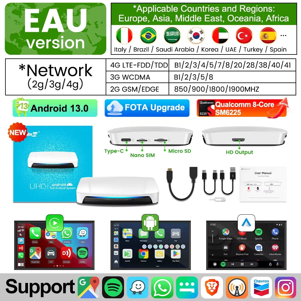 CarlinKit Android 13 HDMI Wireless CarPlay AI Box