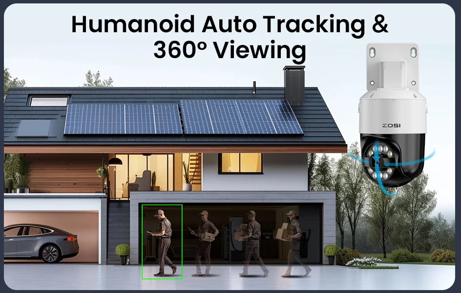 ZOSI 4K 32CH PoE Security Camera System – 8MP AI Human/Vehicle Detection, Dual‑Disk NVR & Auto‑Tracking