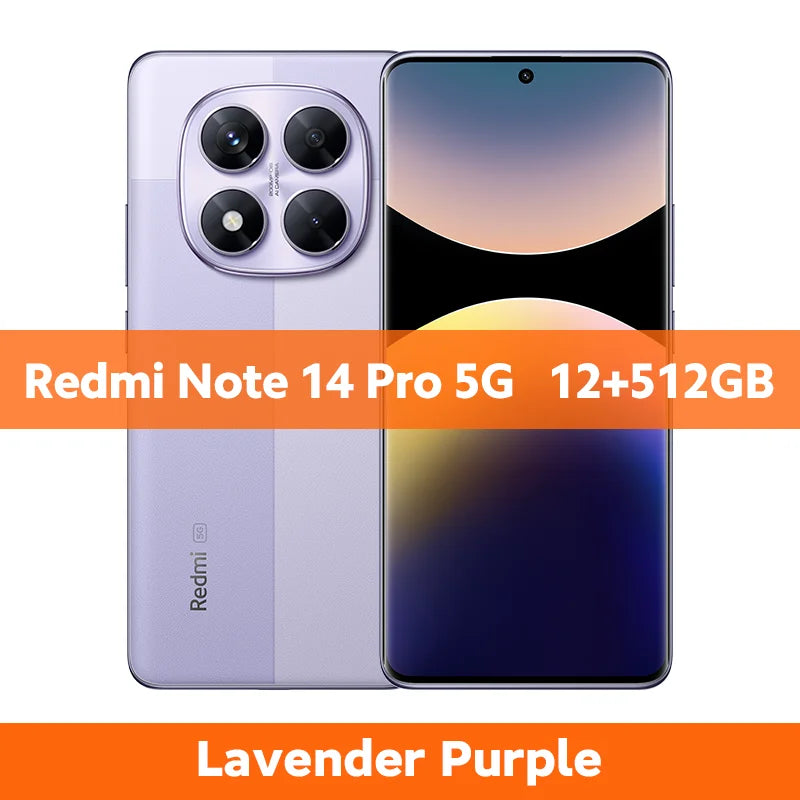 FR Warehouse Xiaomi Redmi Note 14 Pro 5G Smartphone Global Version  MediaTek 200MP Camera 5110mAh 45W Dimensity 7300-Ultra CPU - Limetastore