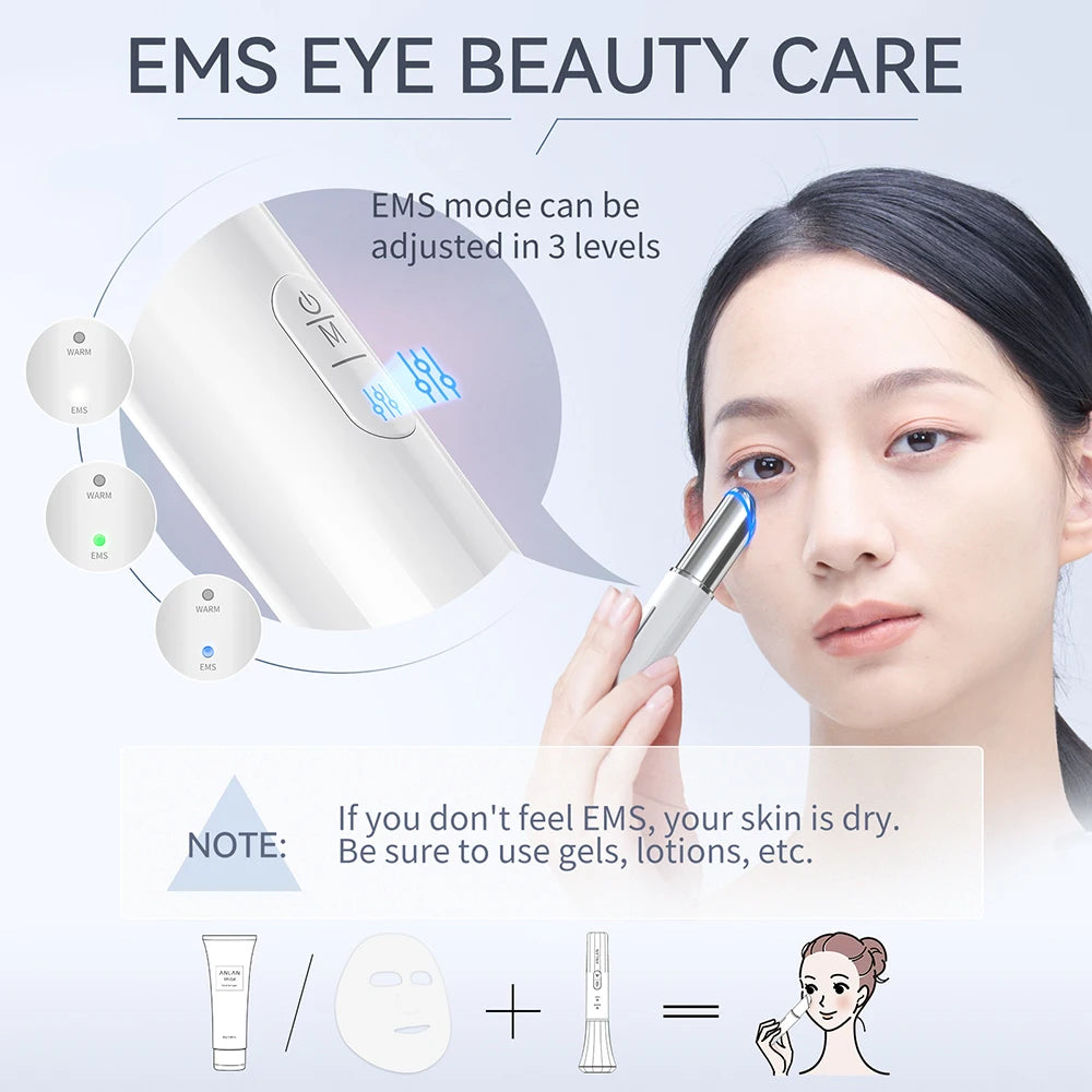 ANLAN EMS Eye Beauty Device | Microcurrent, Red/Blue LED, Eye Bags & Dark Circles