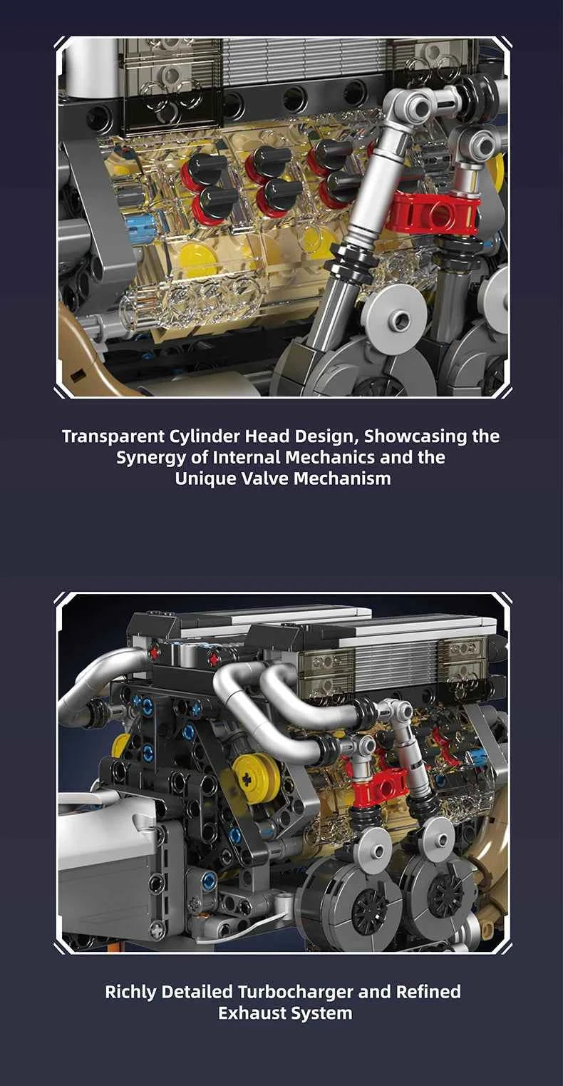 Mould King 10131 W16 Engine Building Block Set | BGT Supercar Part - Limetastore
