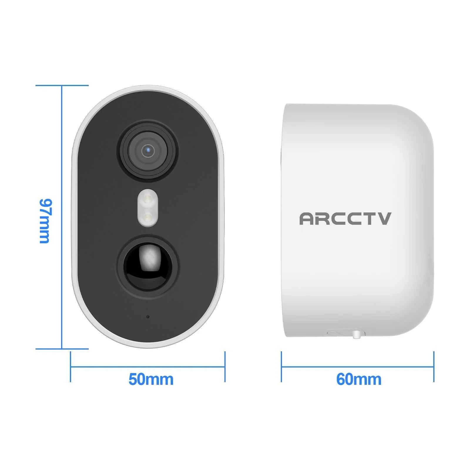 ARCCTV 4MP Solar WiFi Surveillance Camera Two Way Audio Humanoid Detection Outdoor Wireless Security Camera Color Night Vision - Limetastore