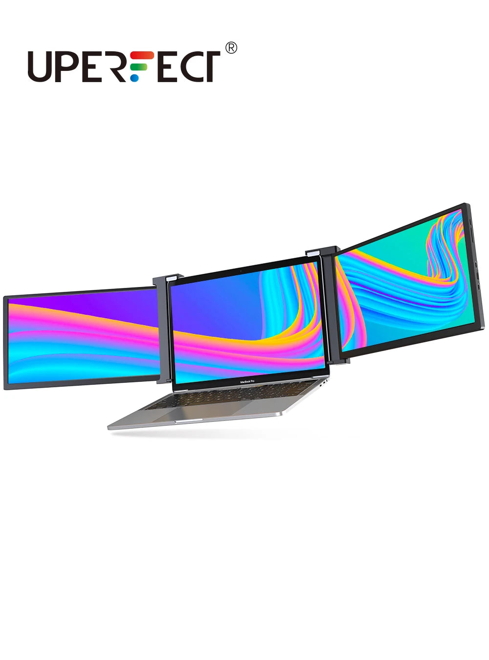 UPERFECT UStation Z 14 Triple Screen Laptop Monitor Extender - Portable Workstation for Dell, Mac, ASUS, HP, Plug & Play - Limetastore