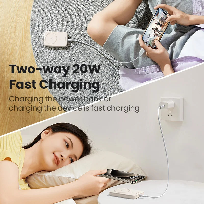 UGREEN PD20W Magnetic Power Bank – 10000mAh Portable Wireless Fast Charging External Battery