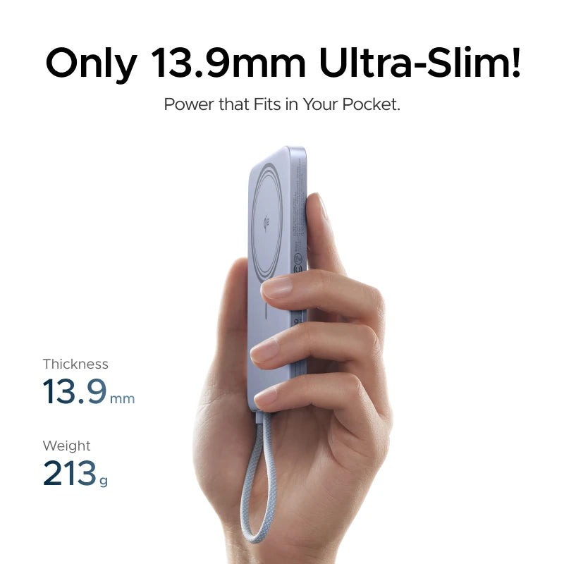 UGREEN Ultra‑Slim 30W 10000mAh Magnetic Power Bank – Wireless Qi2