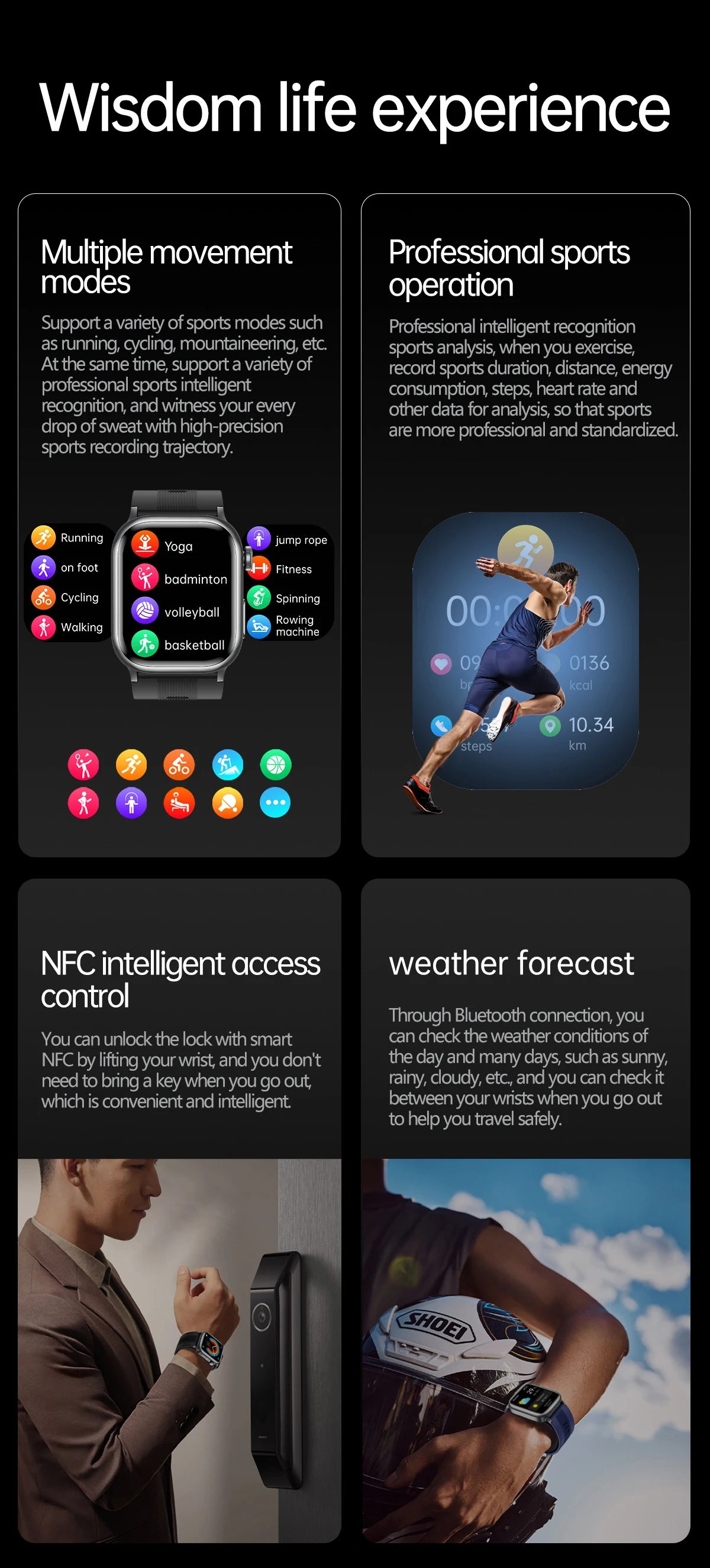 NFC Smart Watch Air Pump+Air Bag Accurate Blood Pressure Fat Health Measure BT Call Sports Tracking Sapphire Glass Smart Watch - Limetastore