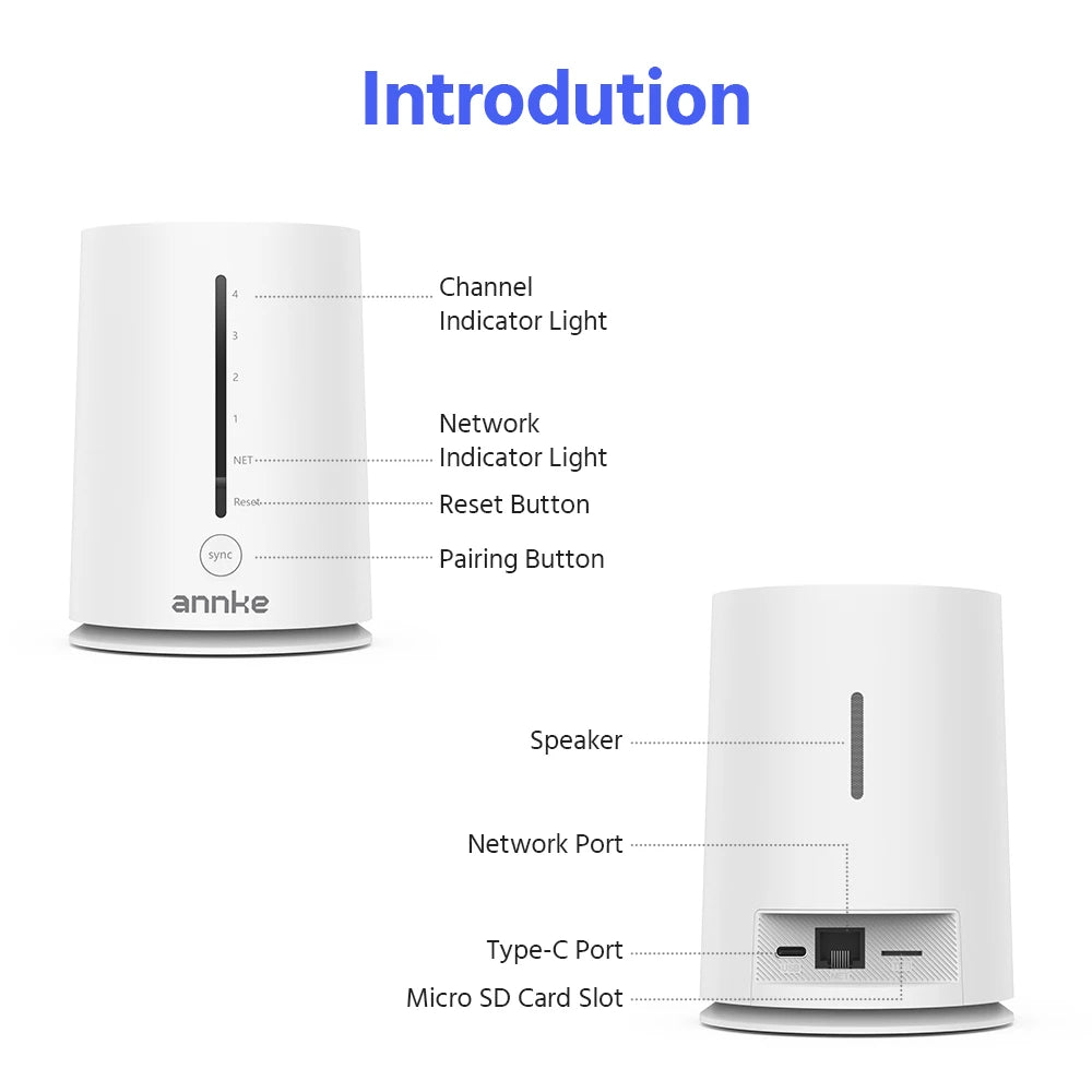 ANNKE 3MP/5MP Wireless CCTV System | 4CH NVR, Night Vision, IP66 Outdoor Cameras