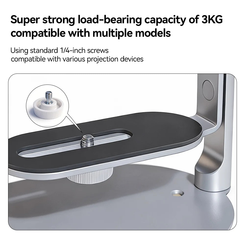 ThundeaL Universal Projector Stand – 360° Rotating L-Shape Ceiling & Wall Mount with 1/4" Screw for Projectors