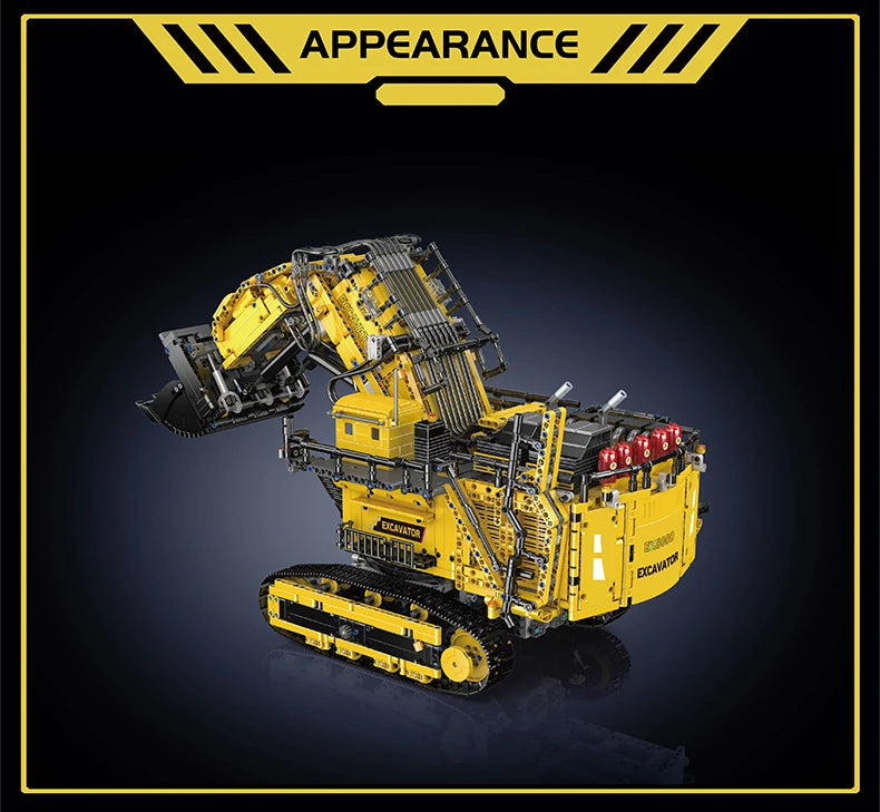 Mould King 17070/17071 RC R9800 Excavator Building Set | Motorized Technical Mining Excavator - Limetastore
