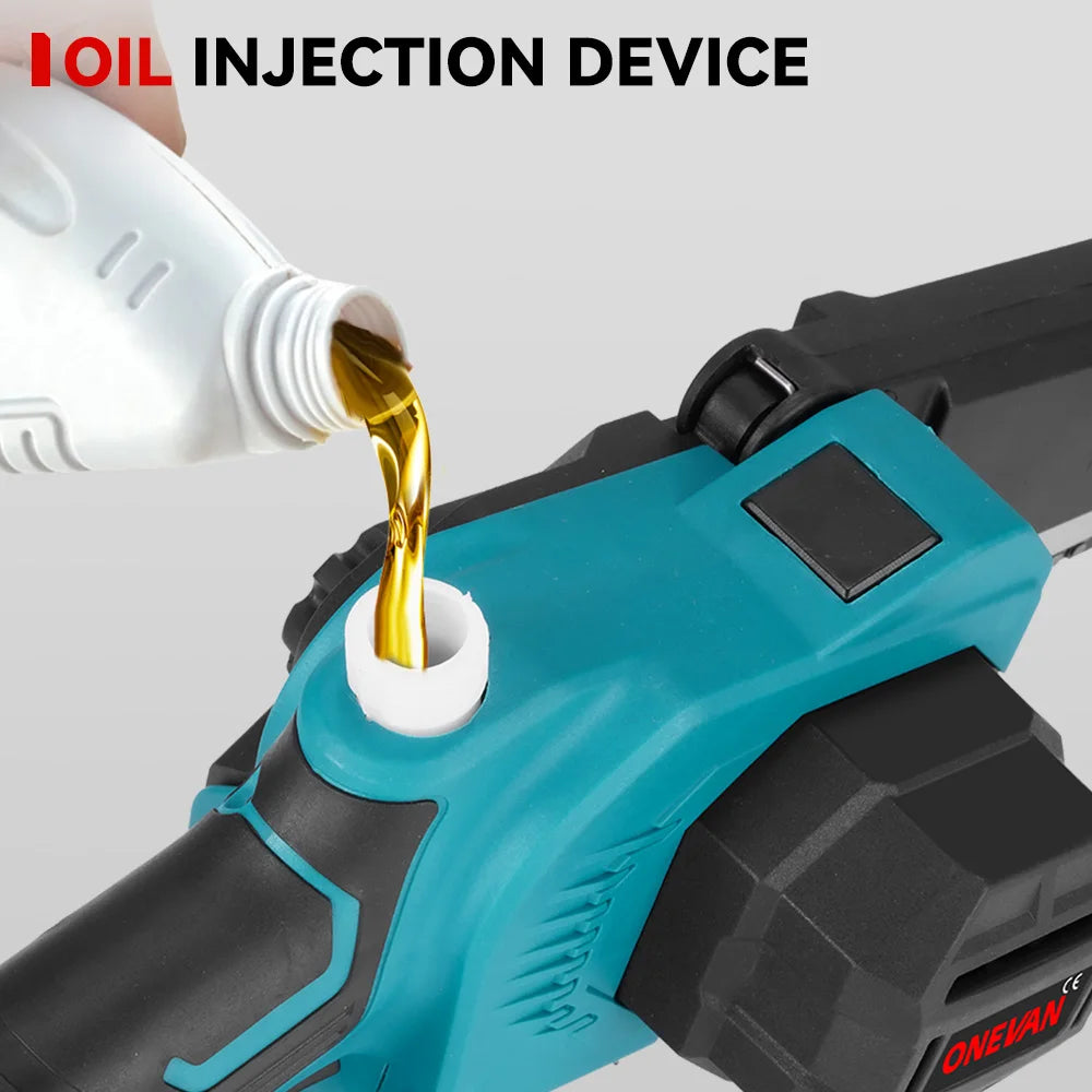 ONEVAN 8Inch Brushless Telescoping Pole Electric Chainsaw 40CM High Branch Saw Garden Pruning Tool For Makita 18V Battery Pin