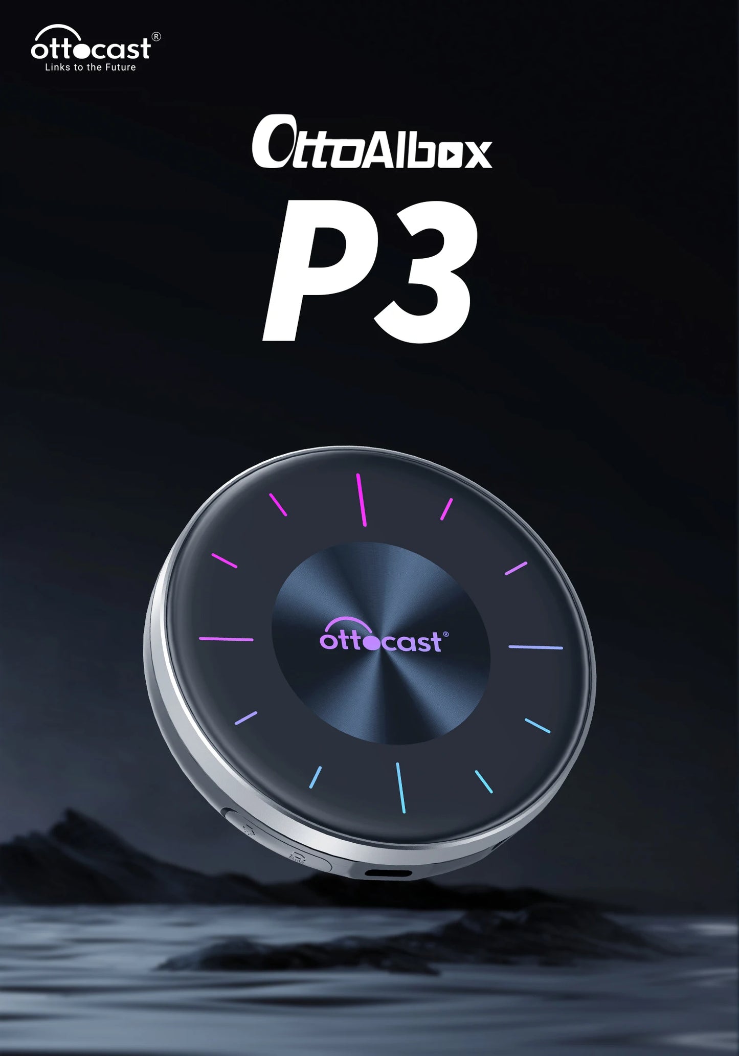 OTTOCAST Picasou 3 Wireless CarPlay AI Box with mini HDMI