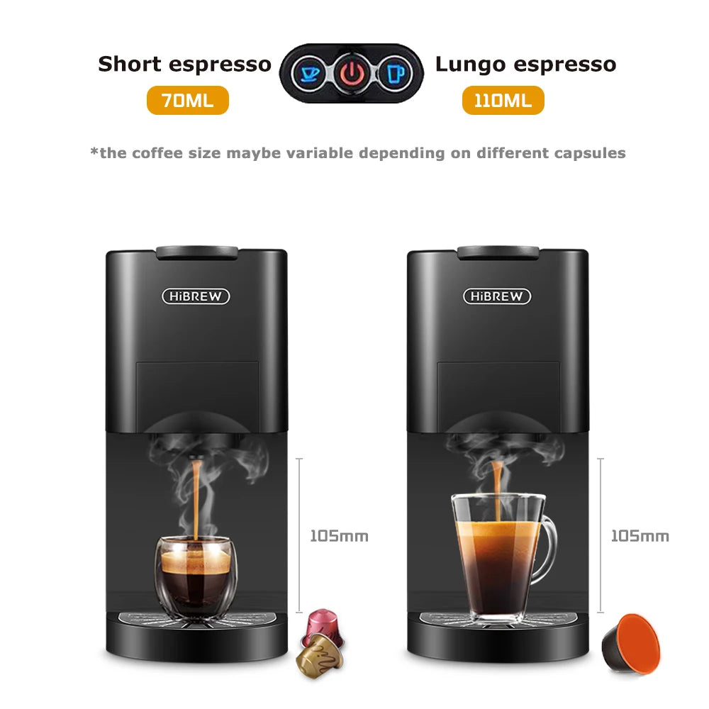 HiBREW H17 – 4‑v‑1 Večkapsulni kavni aparat | Hladno in vroče kuhanje | Združljiv z Nespresso, Dolce Gusto, K‑Cup