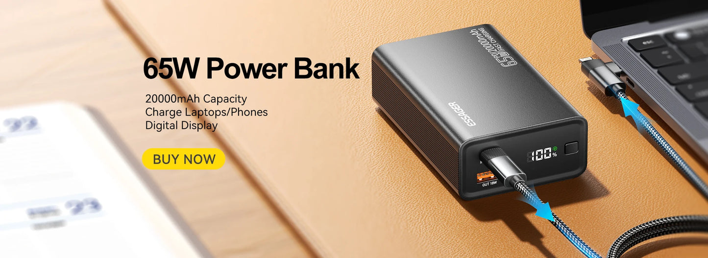 ESSAGER Thin Magnetic Wireless Power Bank 20W 5000mAh MagSafe