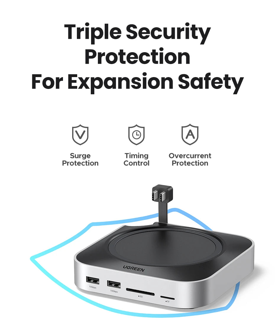 UGREEN Mac Mini Docking Station with 4K240Hz DisplayPort, M.2 NVMe SSD Slot