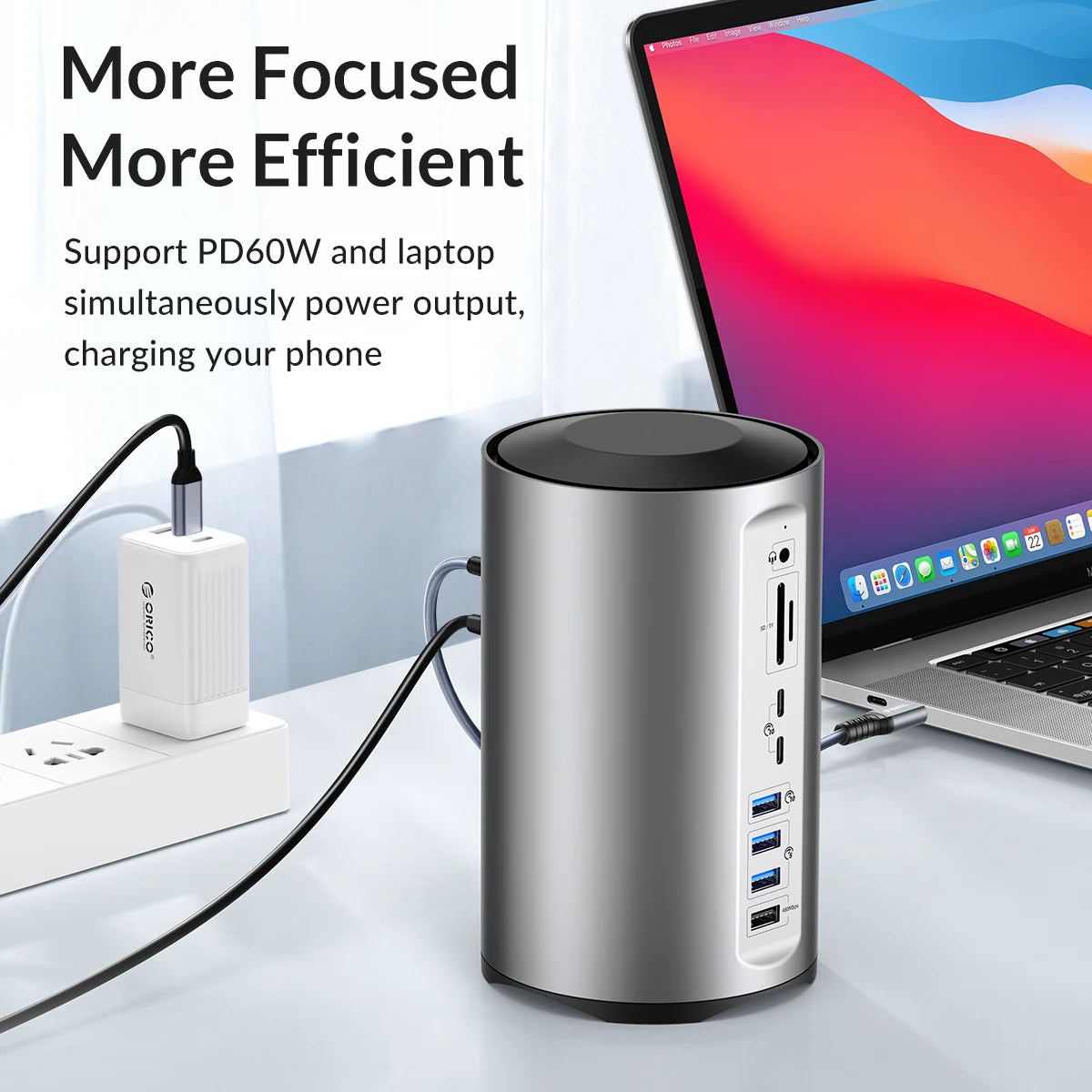 ORICO USB4 Type‑C Docking Station for MacBook Pro M1/M2 with 8K HDMI, DisplayPort