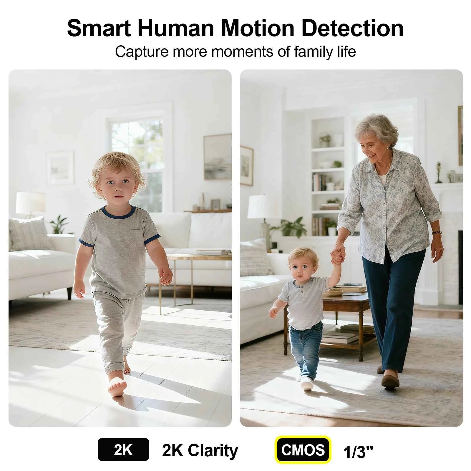 ARCCTV 2K WiFi 5G Surveillance Baby Monitor Camera HD Two Way Talk IR Night Vision Security PTZ Camera 360° View Auto Tracking - Limetastore