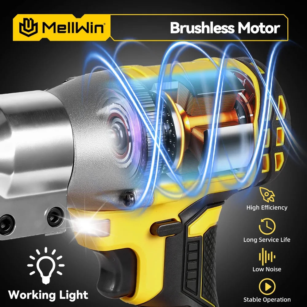 MELLWIN 1800W Brushless Electric Scissors Cordless Iron Sheet Shear Tool 360 Degree Pivoting Head For Makita 18V Battery Pin - Limetastore