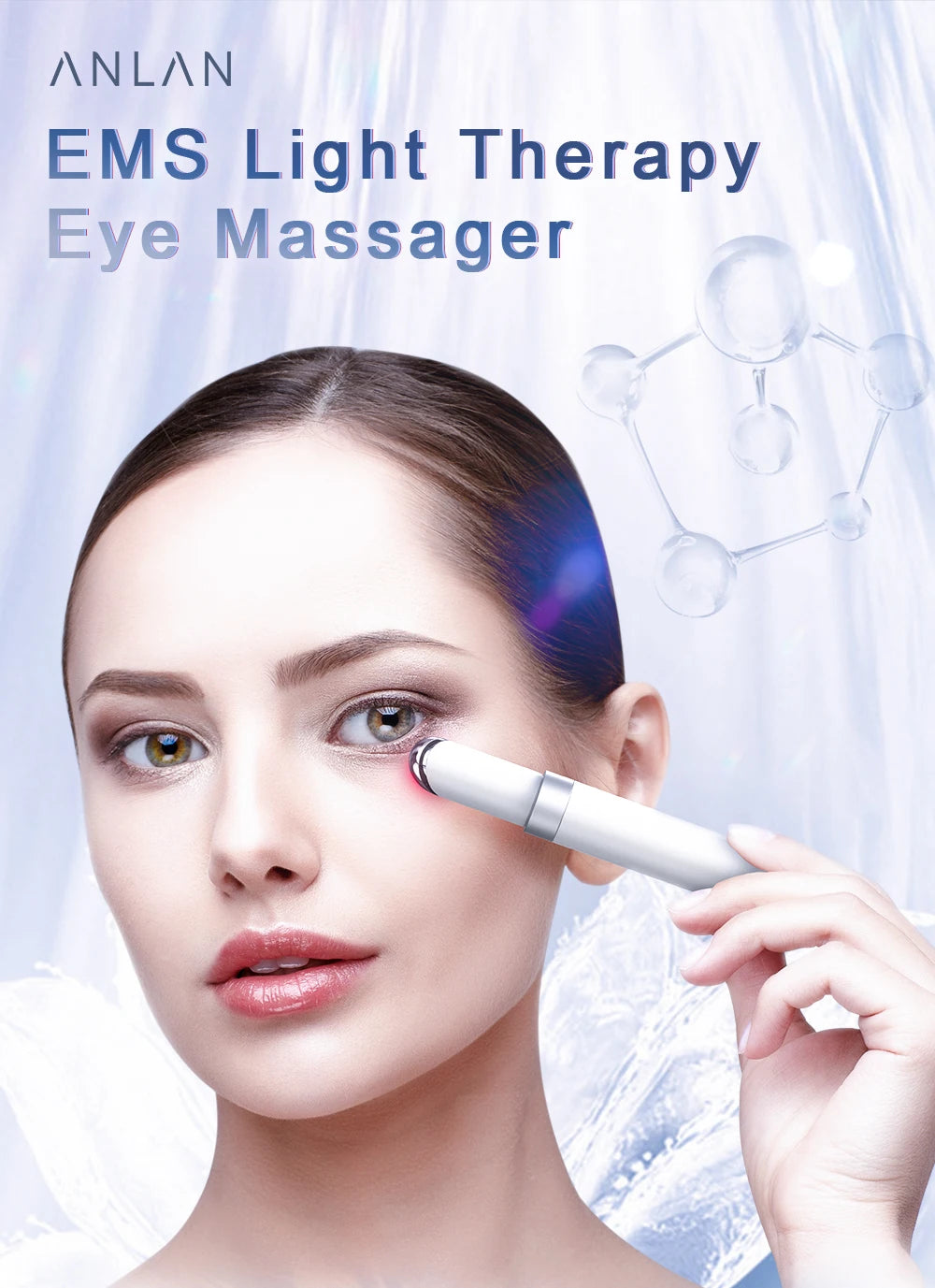 ANLAN EMS Eye Massager | Microcurrent Lifting, Hot Vibration, Dark Circles & Wrinkles