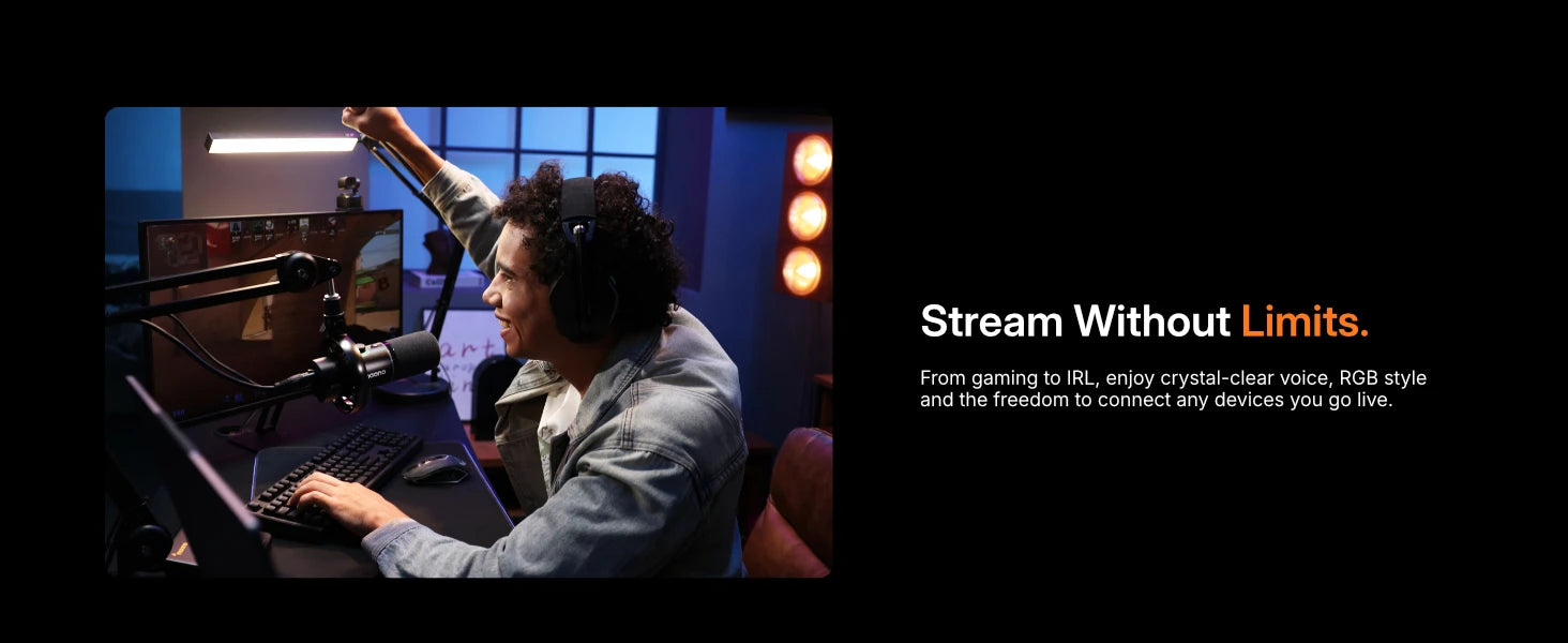 Maono PD200WS – Hybrid Wireless XLR/USB Dynamic Microphone | Podcast, Gaming & Live‑Streaming Mic for Phone, PC & Studio Recording