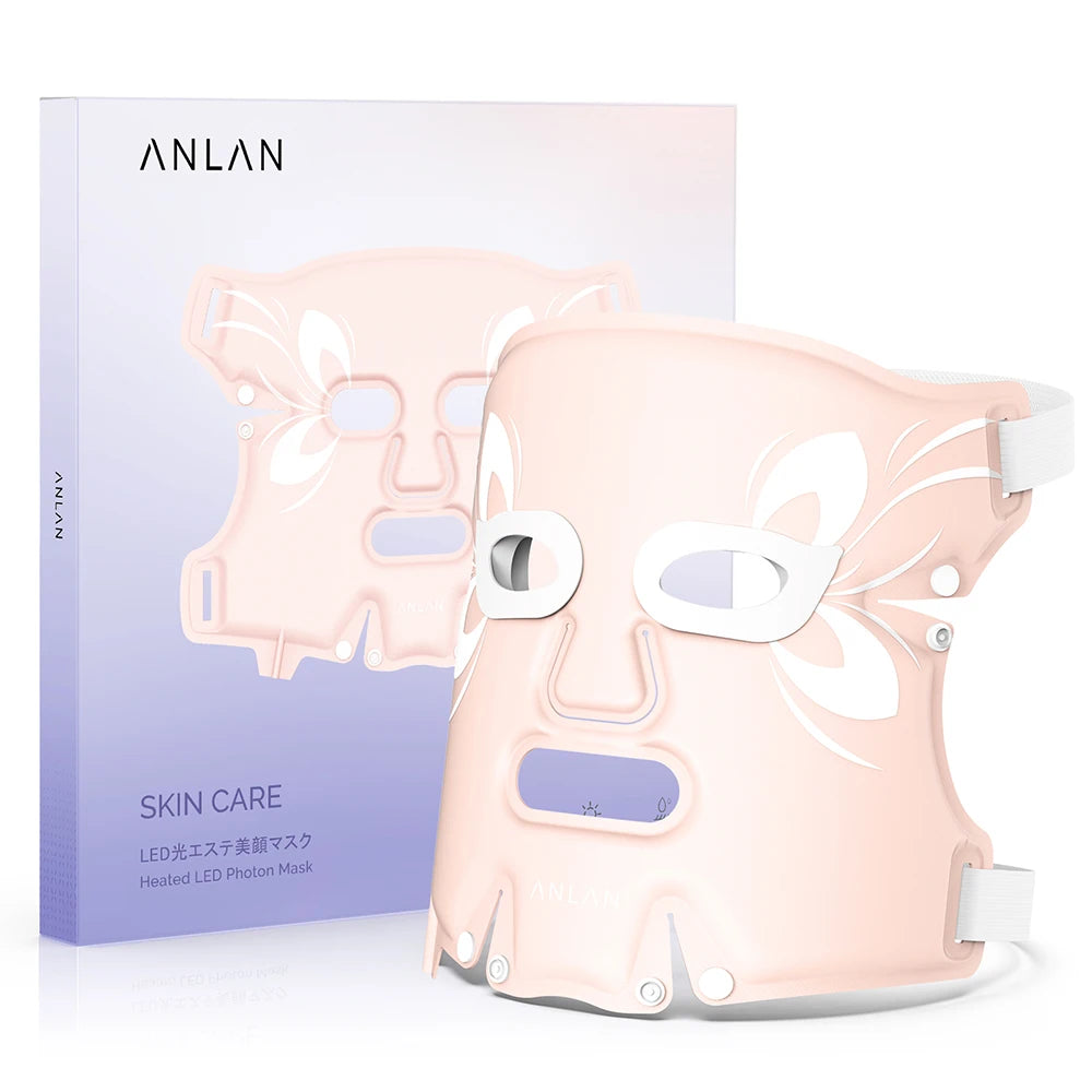 ANLAN LED Facial Mask - 5 Color Silicone Waterproof Thermotherapy for Anti-Aging, Skin Rejuvenation, and Brightening - Limetastore