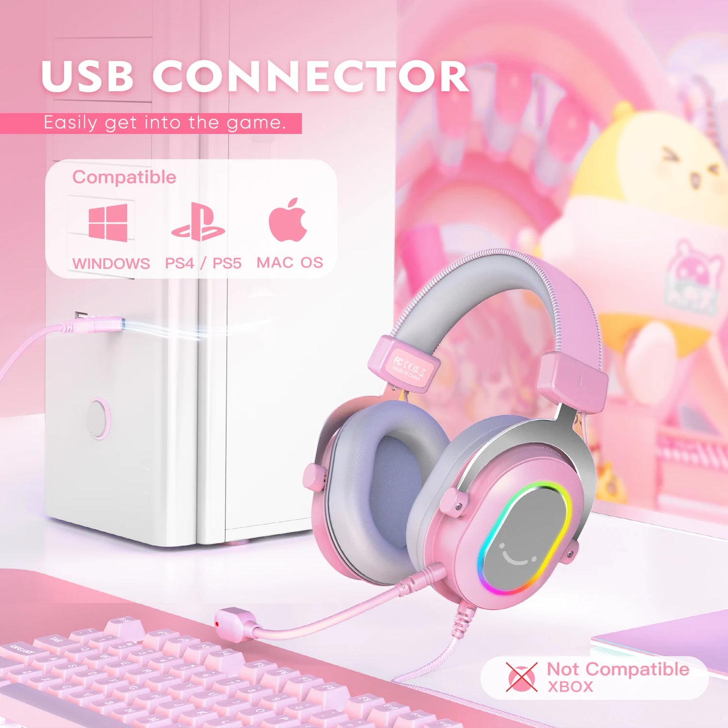 FIFINE Ampligame H6P Gaming Headset – RGB, 7.1 Surround, USB, MIC
