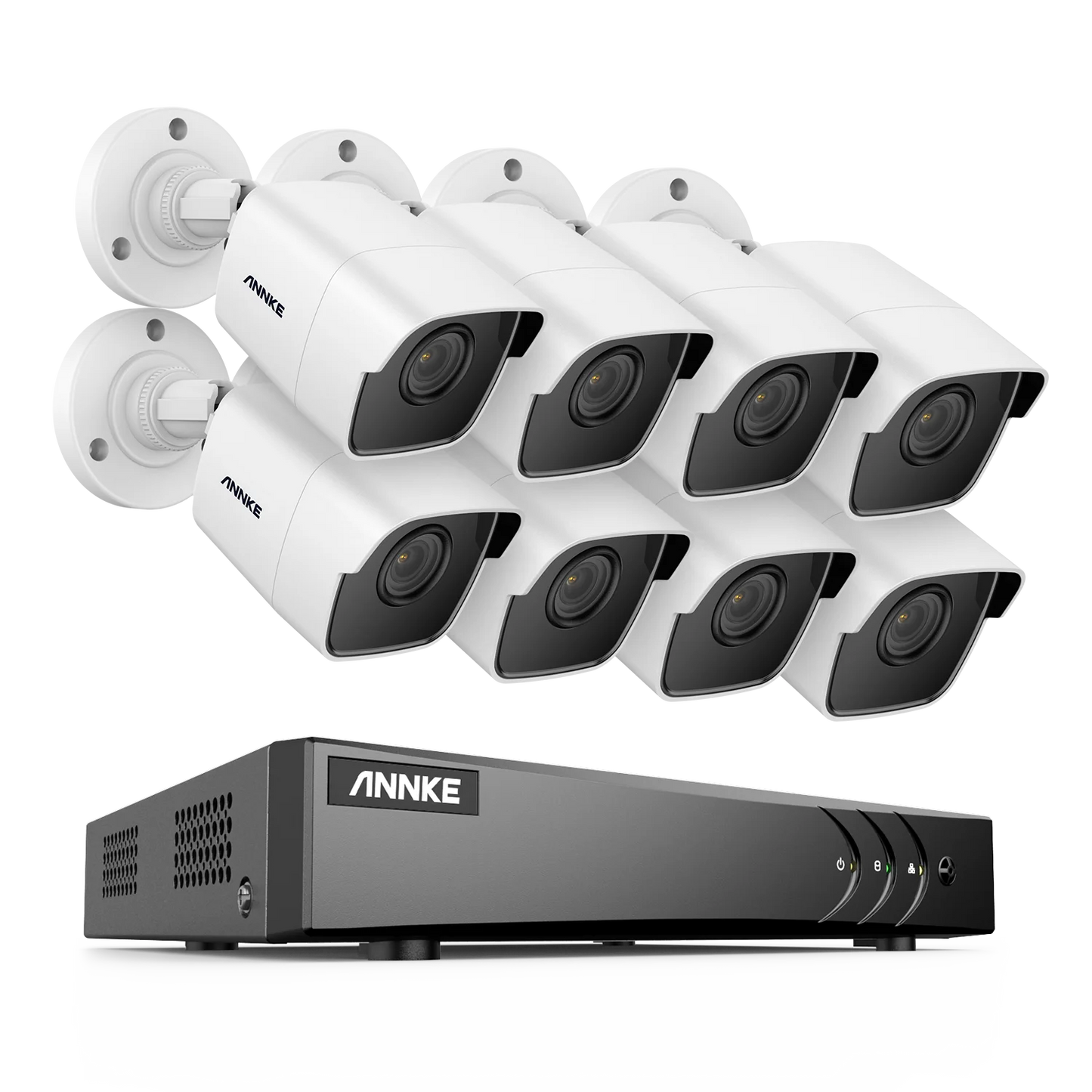 ANNKE 5MP Lite Ultra HD CCTV System | H.265+ 8CH DVR, 8× EXIR Cameras