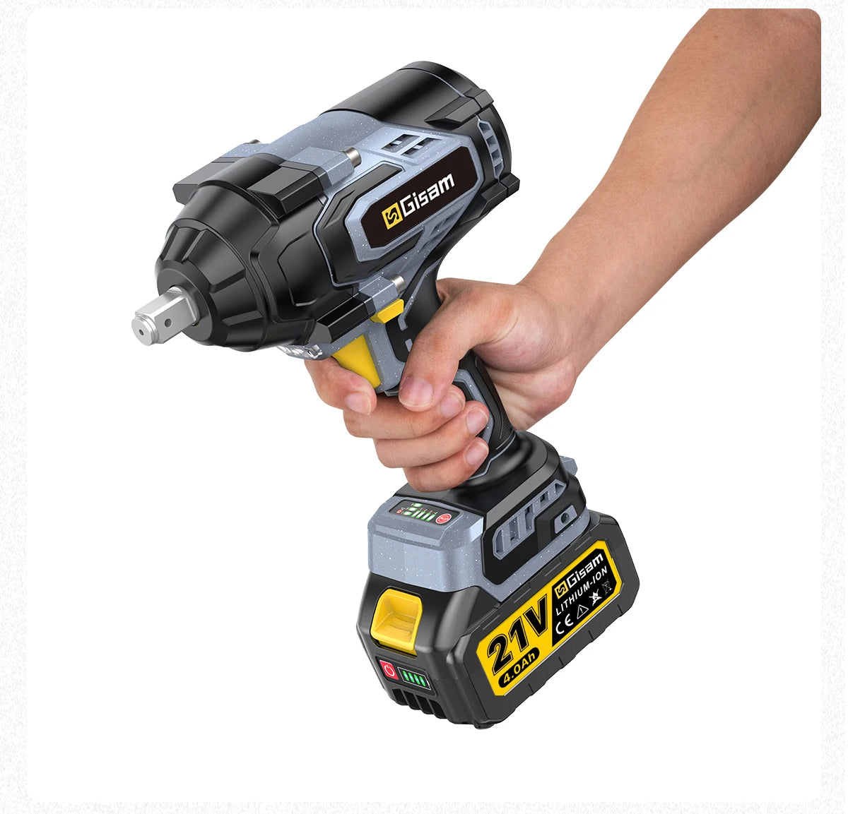 Gisam 1400N.m Brushless Impact Wrench 1/2"
