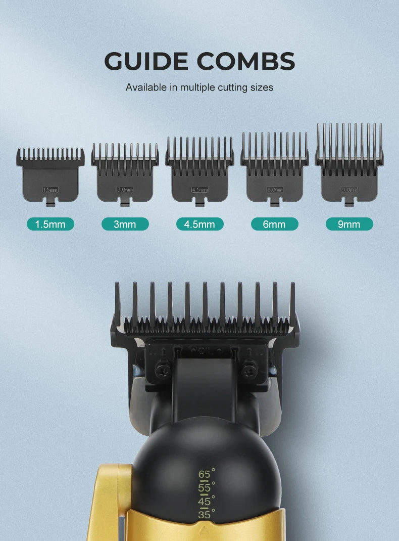 VGR Hair Trimmer Professional Hair Cutting Machine Cordless Hair Clipper Barber Adjustable Haircut LED Trimmer for Men V-274