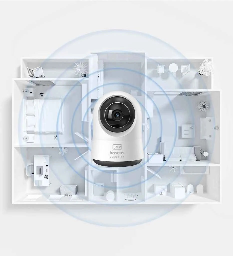 Baseus 5MP 3K WiFi IP Camera 2.4G/5G Wireless Indoor Security Protection Pan&Tilt 8x Digital Zoom Mini Cam Surveillance Cameras - Limetastore