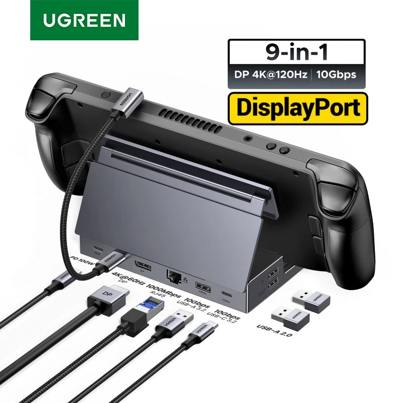 UGREEN 10Gbps Steam Deck Docking Station with 4K120Hz DisplayPort