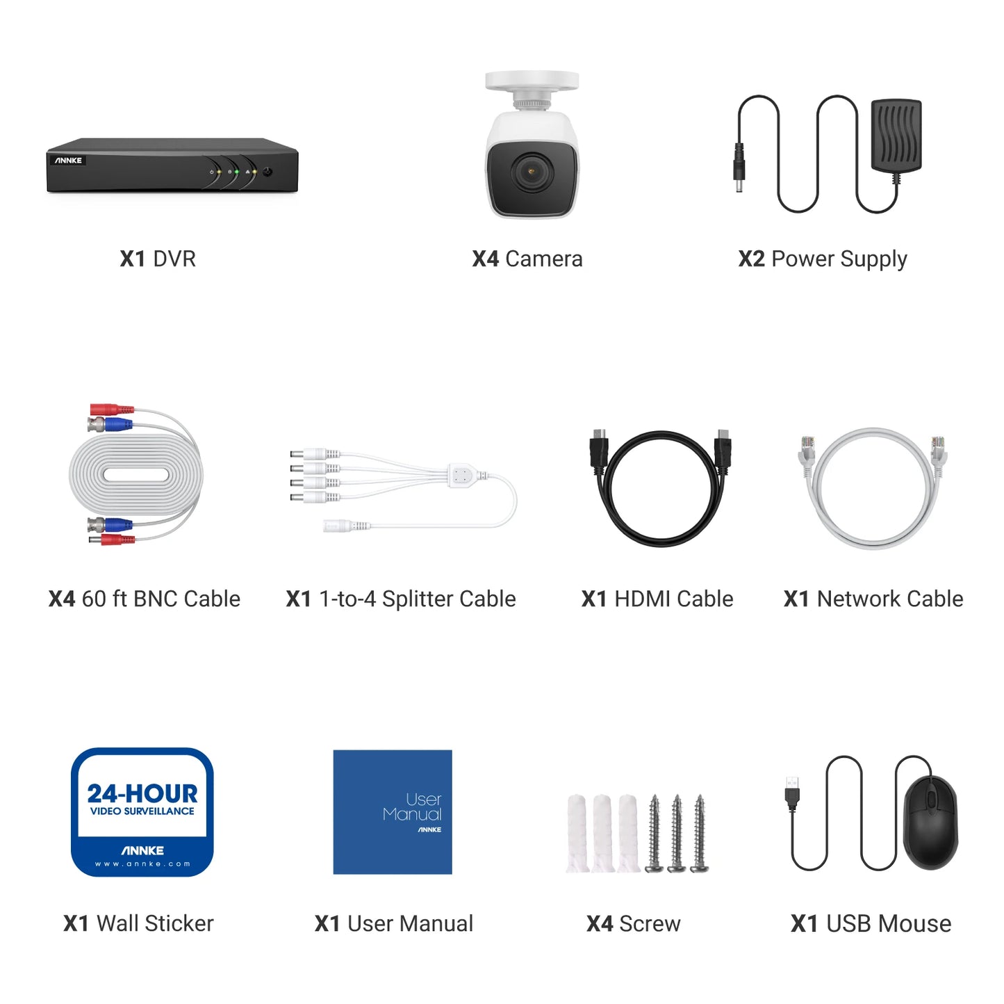 ANNKE 5MP Lite Ultra HD CCTV System | H.265+ 8CH DVR, 8× EXIR Cameras