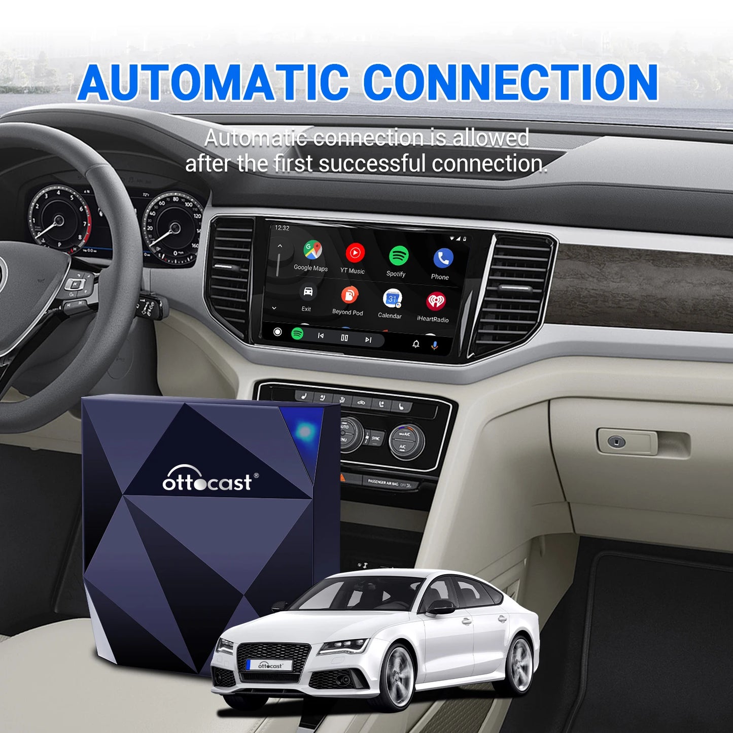 OTTOCAST A2Air Wireless Android Auto Adapter USB Dongle