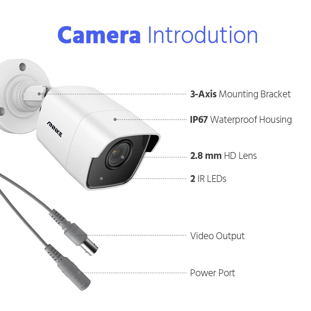 ANNKE 5MP Lite CCTV System | H.265+ DVR, Bullet Cameras, IR Night Vision