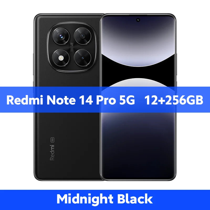 FR Warehouse Xiaomi Redmi Note 14 Pro 5G Smartphone Global Version  MediaTek 200MP Camera 5110mAh 45W Dimensity 7300-Ultra CPU - Limetastore