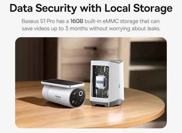 Baseus Security S1 Pro Outdoor Camera 3K Clarity Wireless Solar Security Camera Continuous Power IP67 Wifi Camera 2-Camera Kit - Limetastore