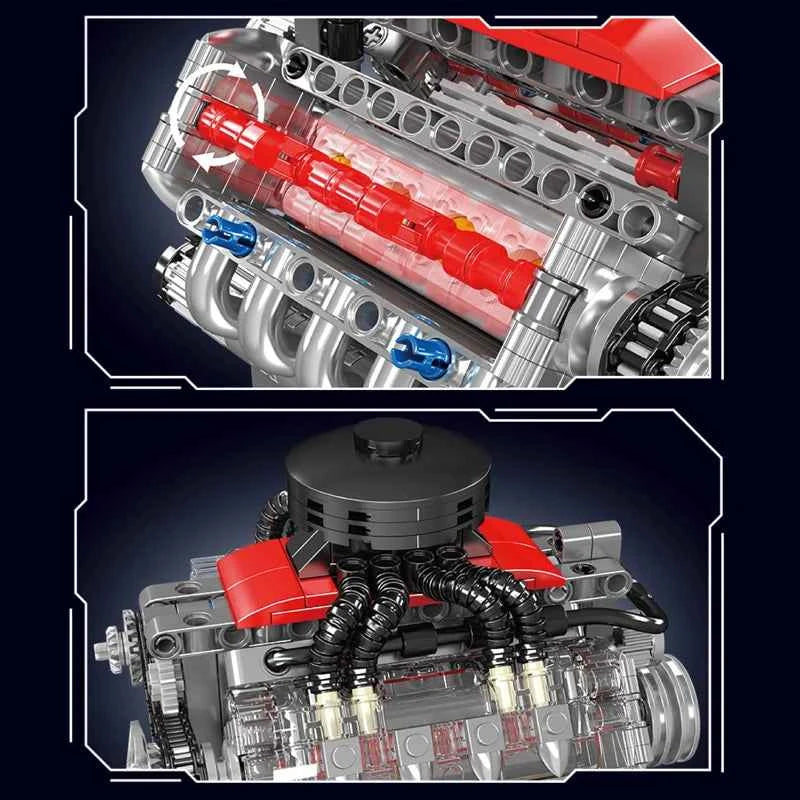 Mould King 10171 Motorized Technical Car – LSX454 V8 Engine Building Block Model for Kids & Collectors - Limetastore