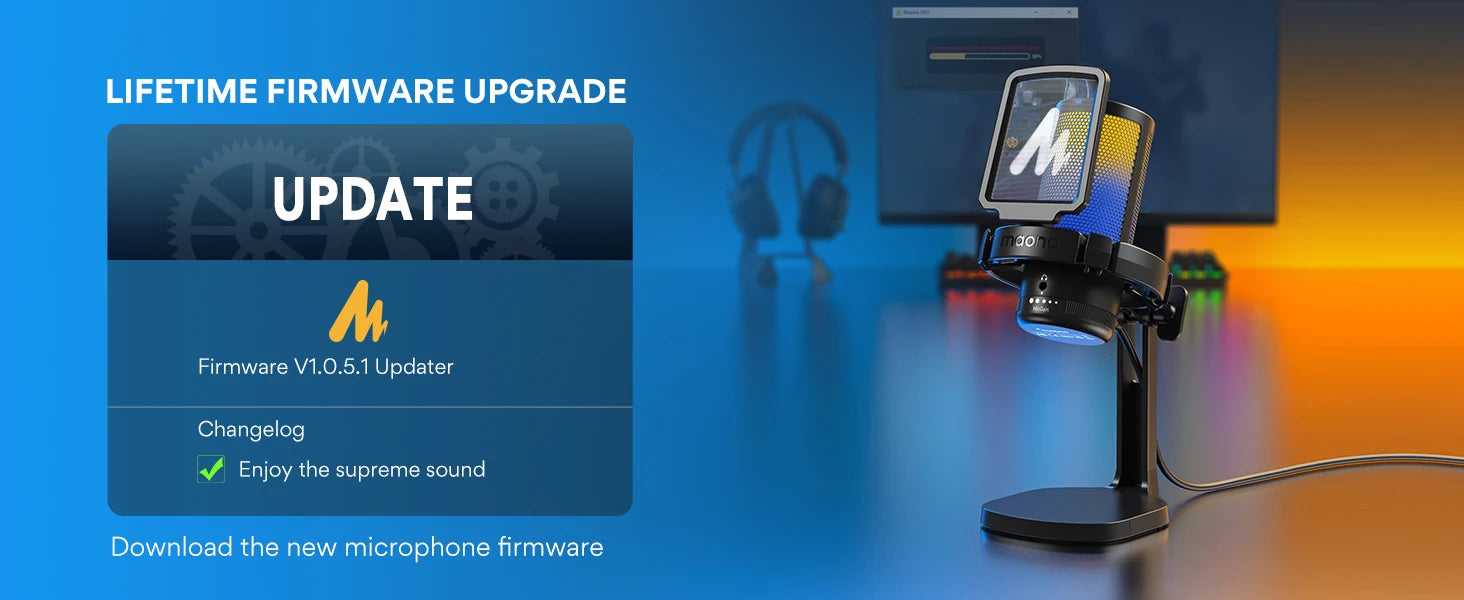 Maono DGM20 – USB Gaming Condenser Microphone | RGB Mic with Noise‑Reduction Software, Gain Control & One‑Key Mute for Streaming & Recording