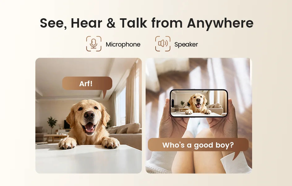 ZOSI C518 2K/4K Indoor Pan‑Tilt Smart WiFi Camera – 360° Baby & Pet Monitor with AI Human Tracking