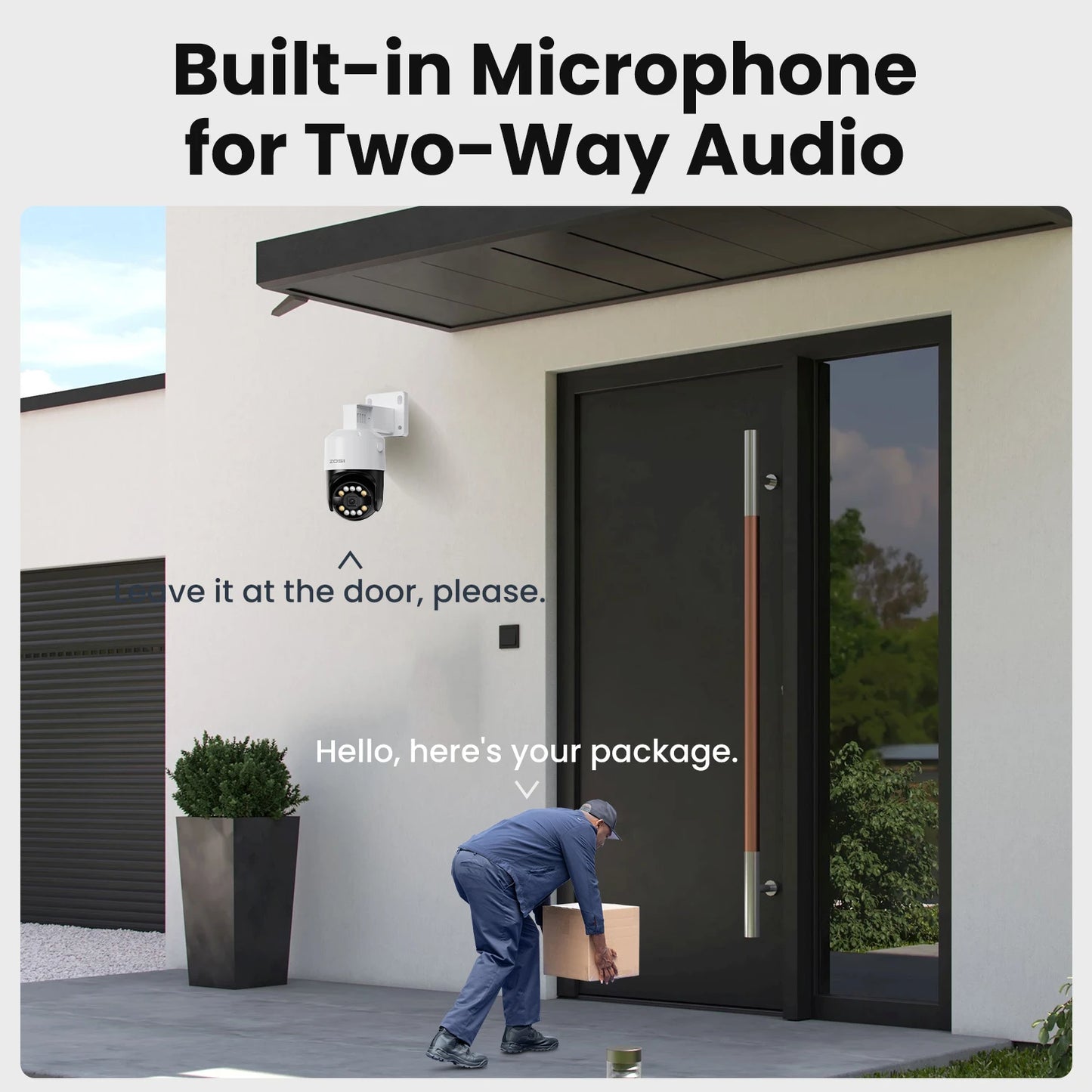 ZOSI 5MP PTZ PoE Security Camera System – 8CH 8MP NVR Kit with Two‑Way Audio | AI Face Detection