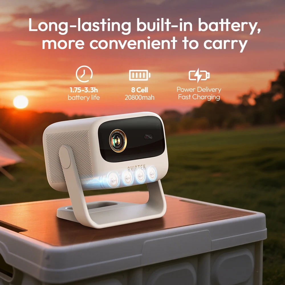 BYINTEK U90 pametni prenosni DLP projektor – 700 ANSI lumnov, Android 11, podpora za 4K