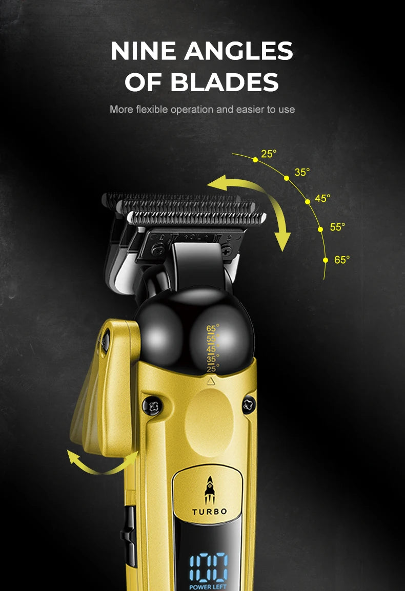 VGR Hair Trimmer Professional Hair Cutting Machine Cordless Hair Clipper Barber Adjustable Haircut LED Trimmer for Men V-274