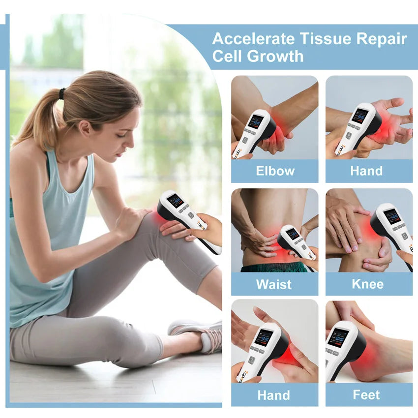 Toponechoice 880mW Professional Cold Laser Therapy Device – 650nm & 808nm