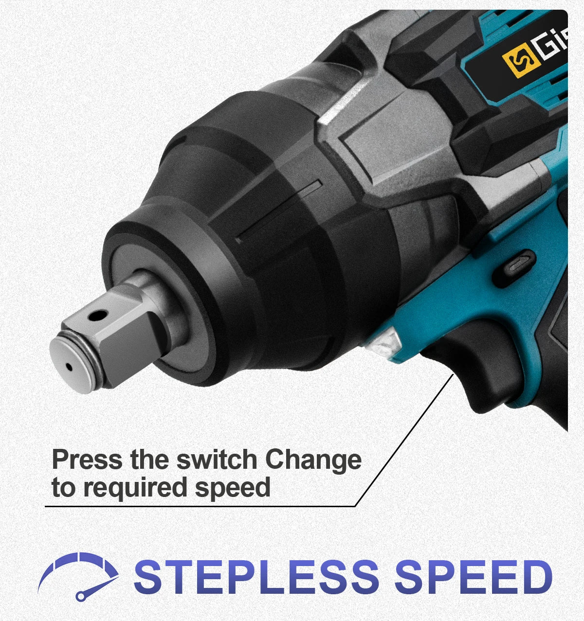 GISAM 3100N.M Brushless Electric Impact Wrench 3/4 Inch Cordless Torque Wrench Screwdriver Power Tool For Makita 18V Battery Pin