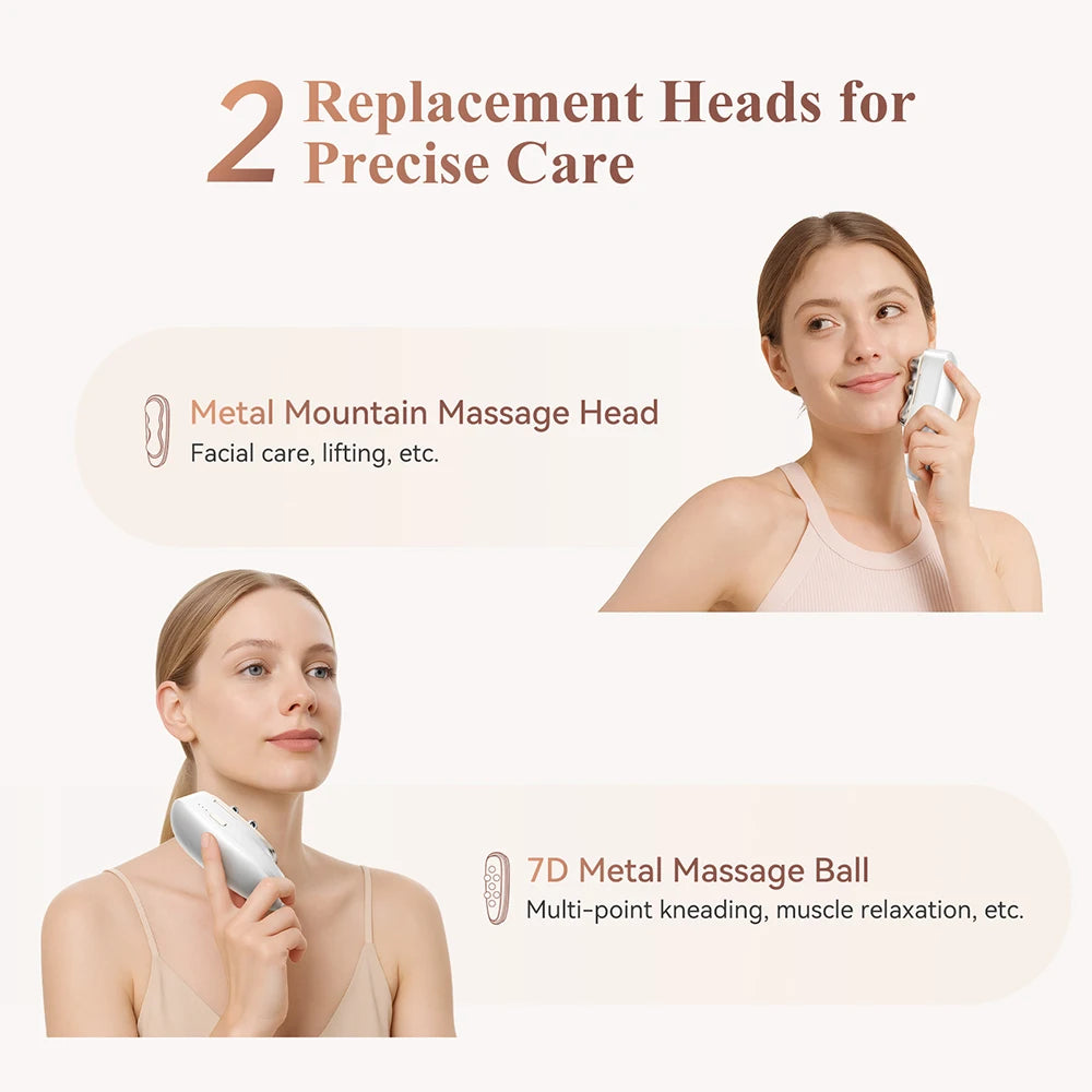 ANLAN 2‑in‑1 Guasha Device | EMS Dual‑Frequency, Hot/Cold, Facial & Body