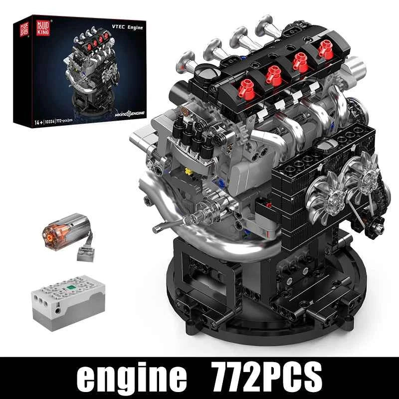 Mould King 10234 Motorized VTEC Engine Building Set | JDM L4 Model - Limetastore