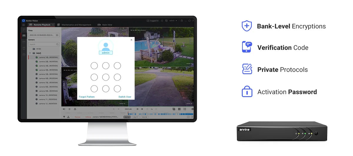 ANNKE 1080P Dual‑Light CCTV System | 8CH DVR, Human & Vehicle Detection, IP67 Outdoor Cameras